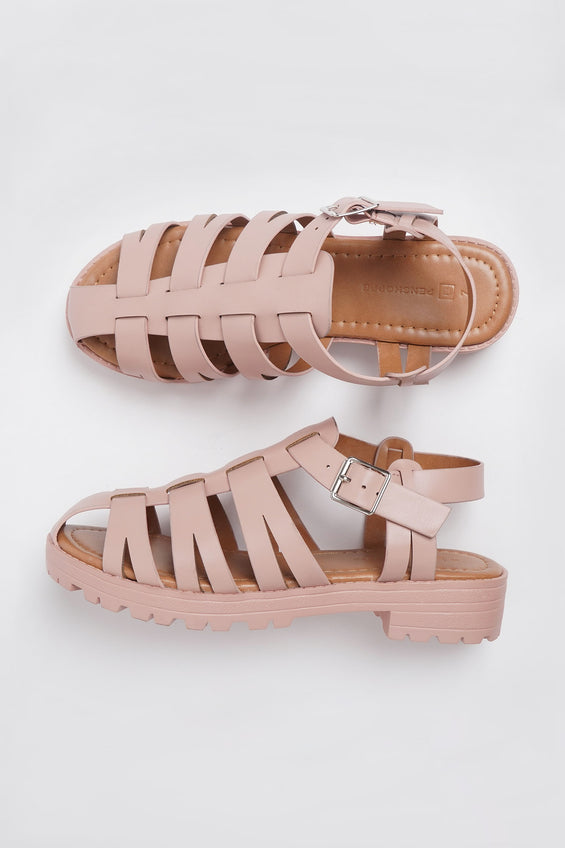 Women's Polyurethane Leather Fisherman Sandals