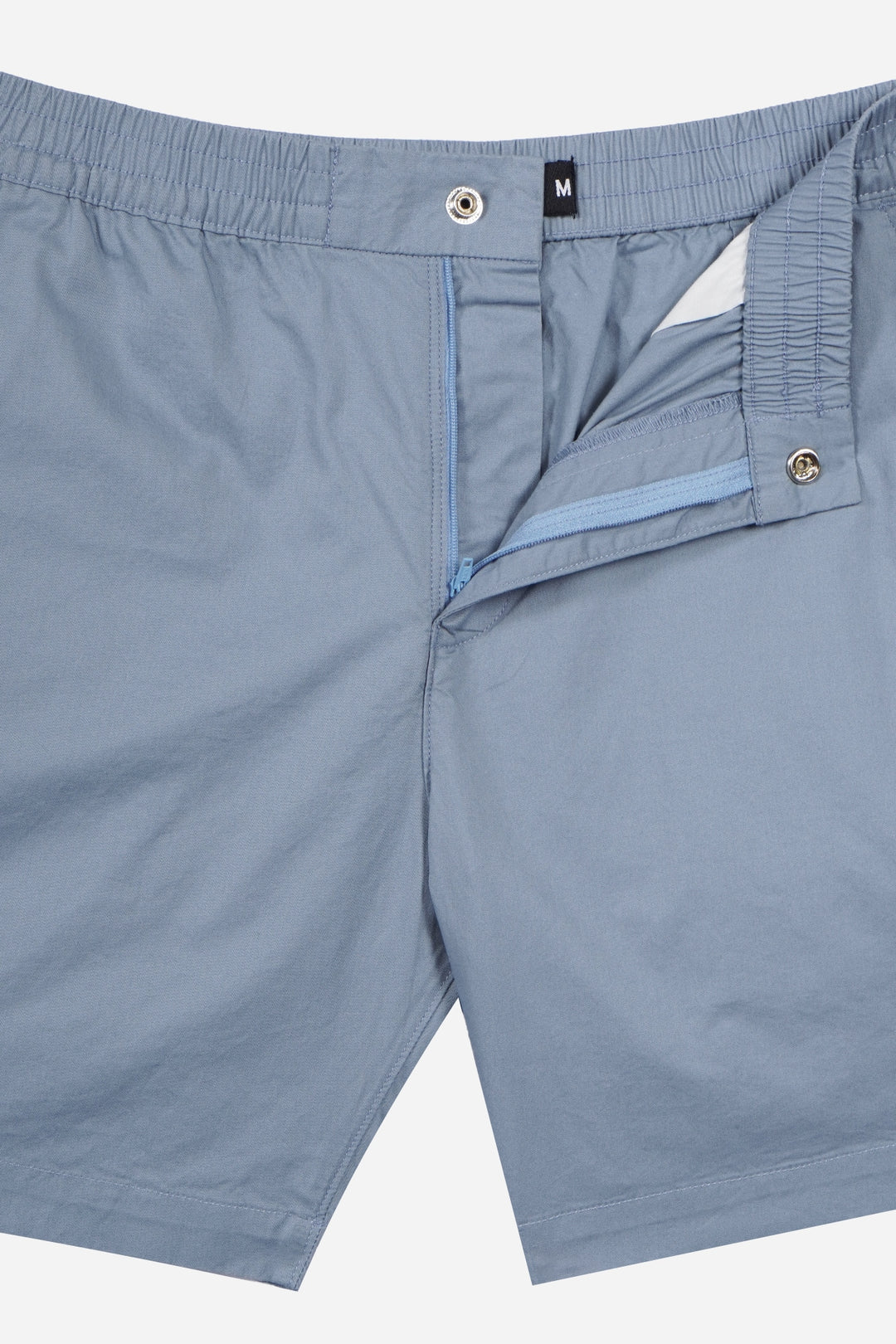 Modern Chino Shorts with Snap Button and Elasticated Waistband