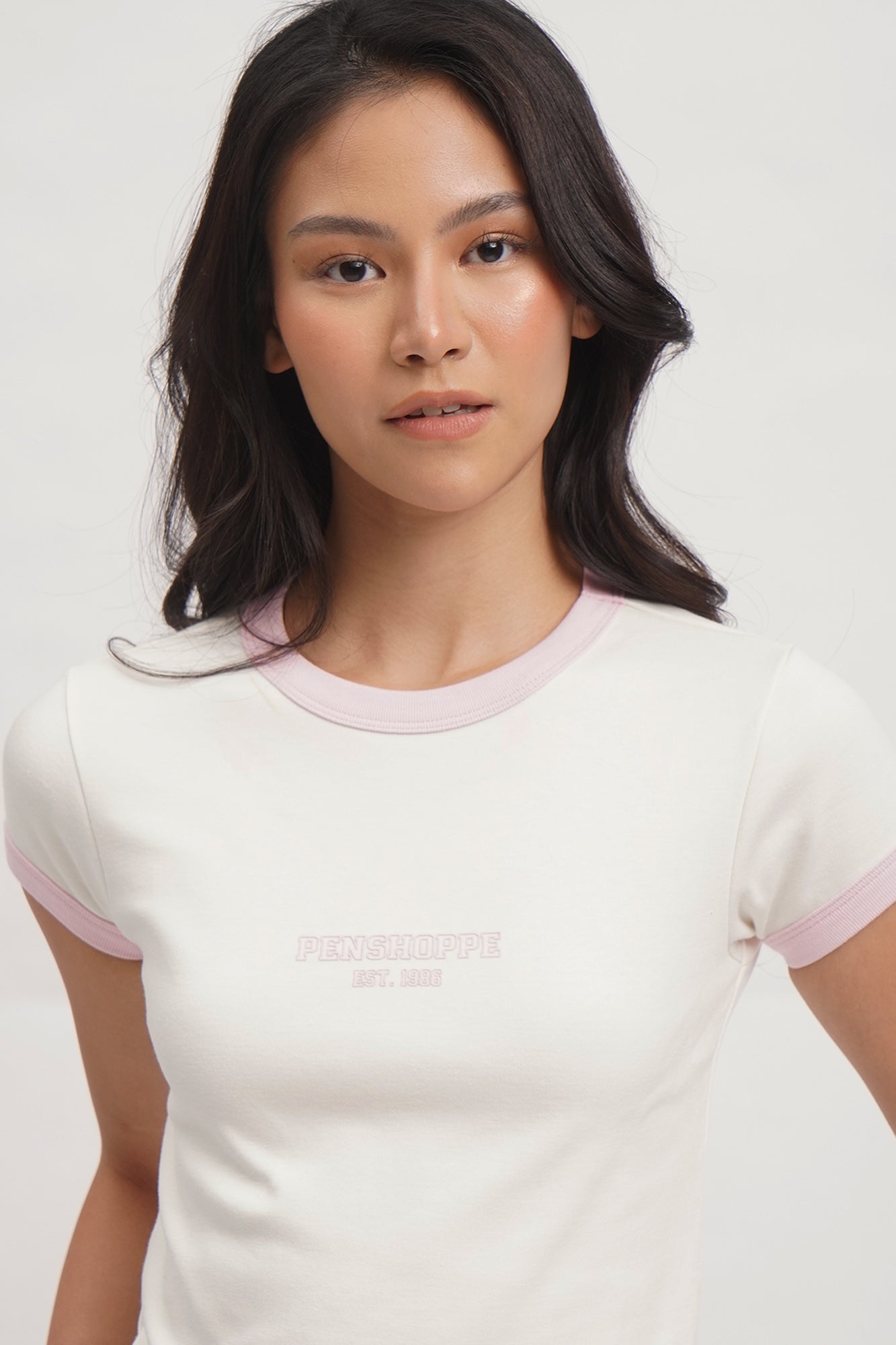 Penshoppe t shirt plain white best sale