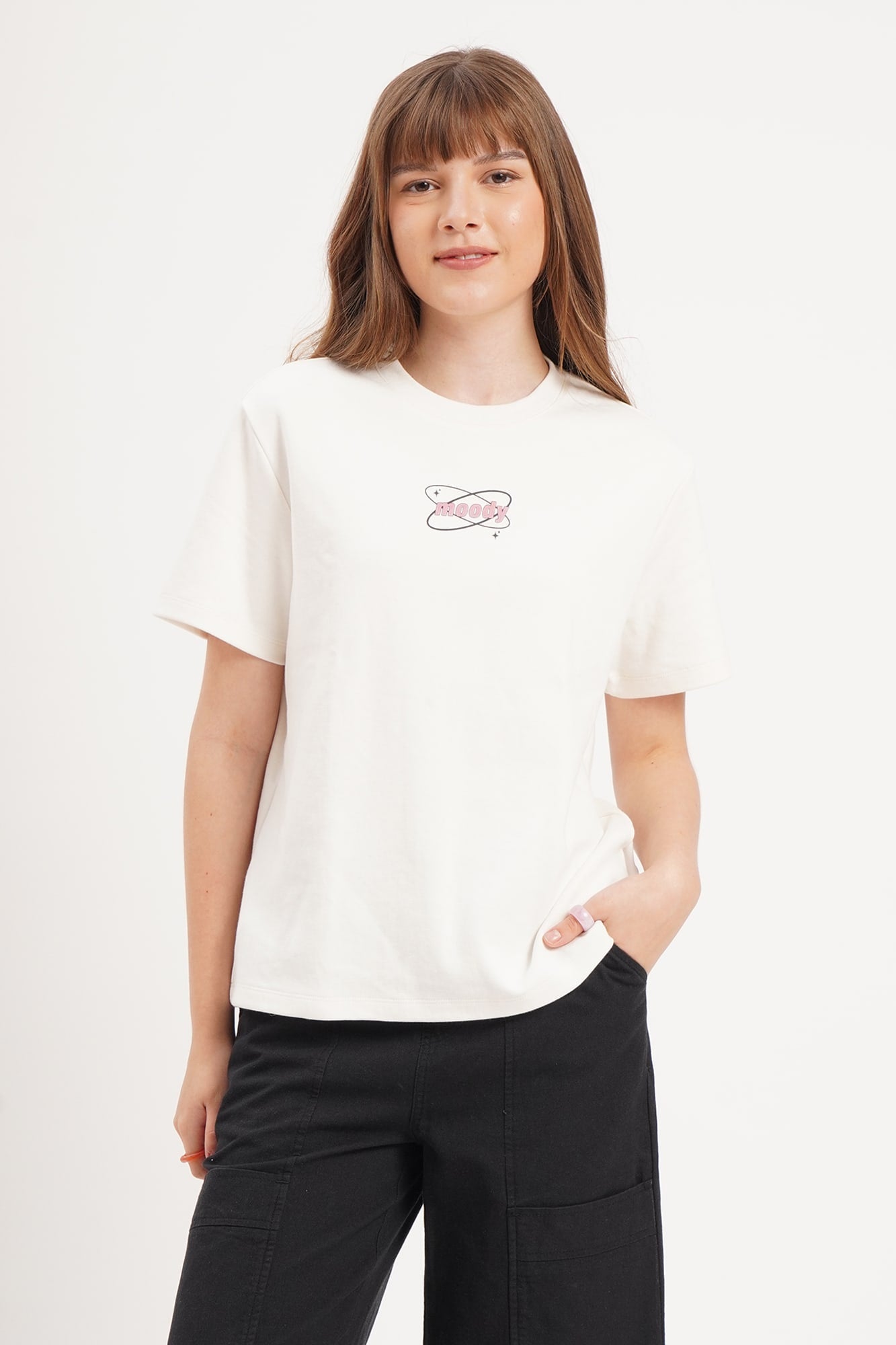 Moody Relaxed Fit Graphic T Shirt PENSHOPPE