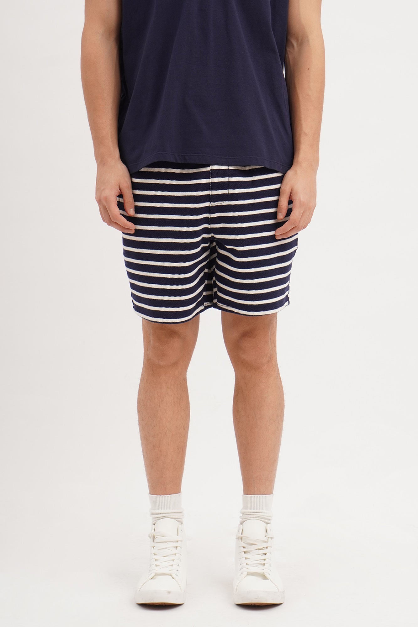 Relaxed Fit Striped Shorts