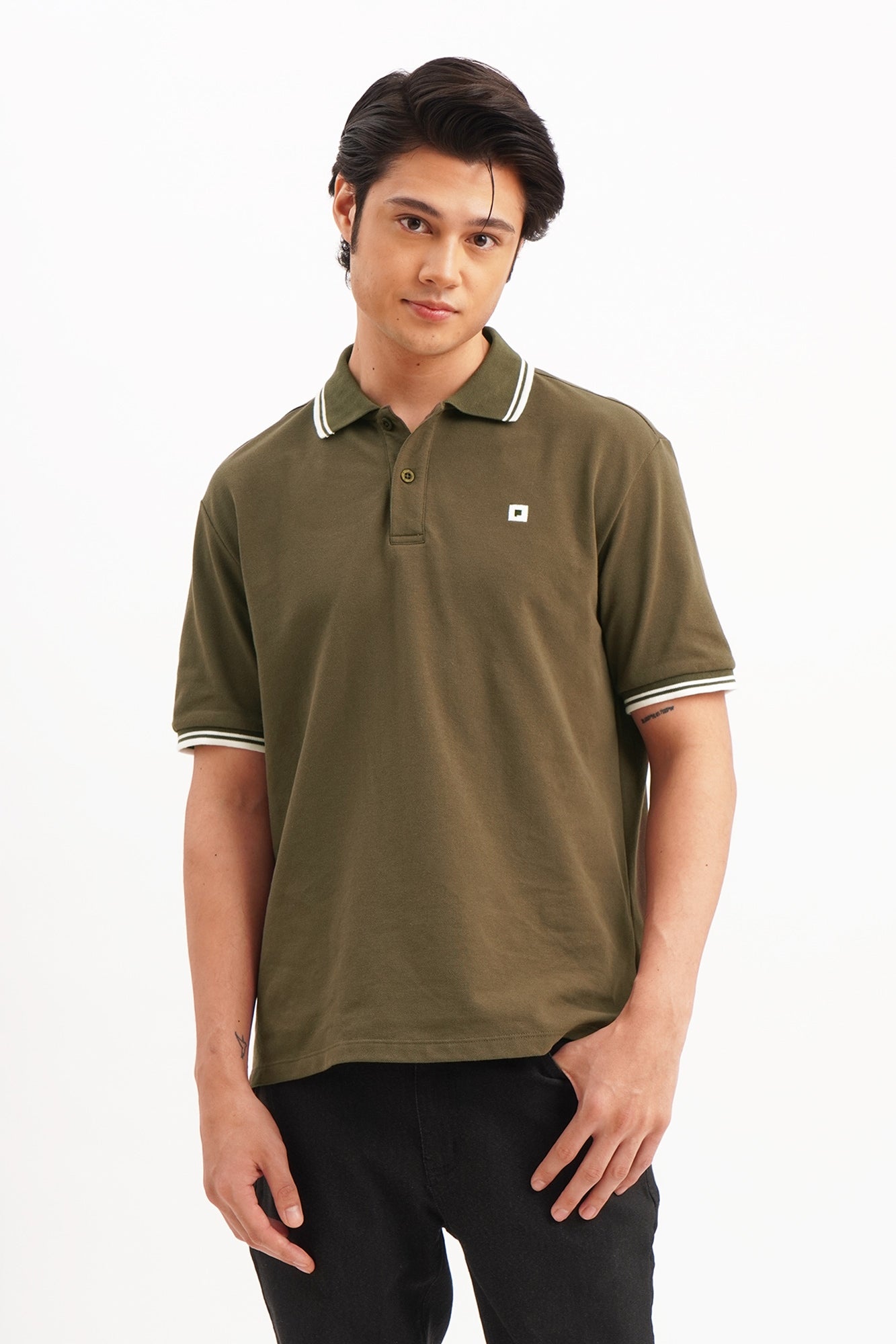 Relaxed Fit Polo with Tipping