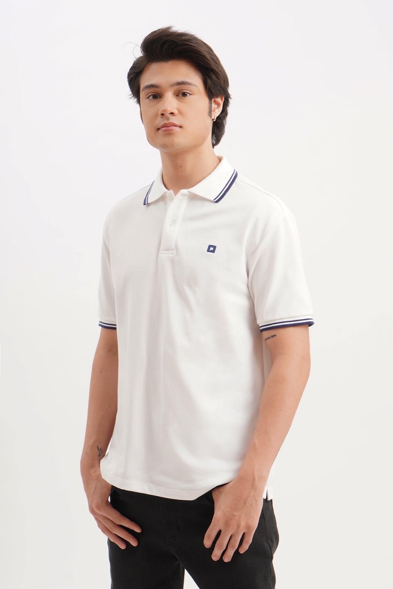 Relaxed Fit Polo with Tipping