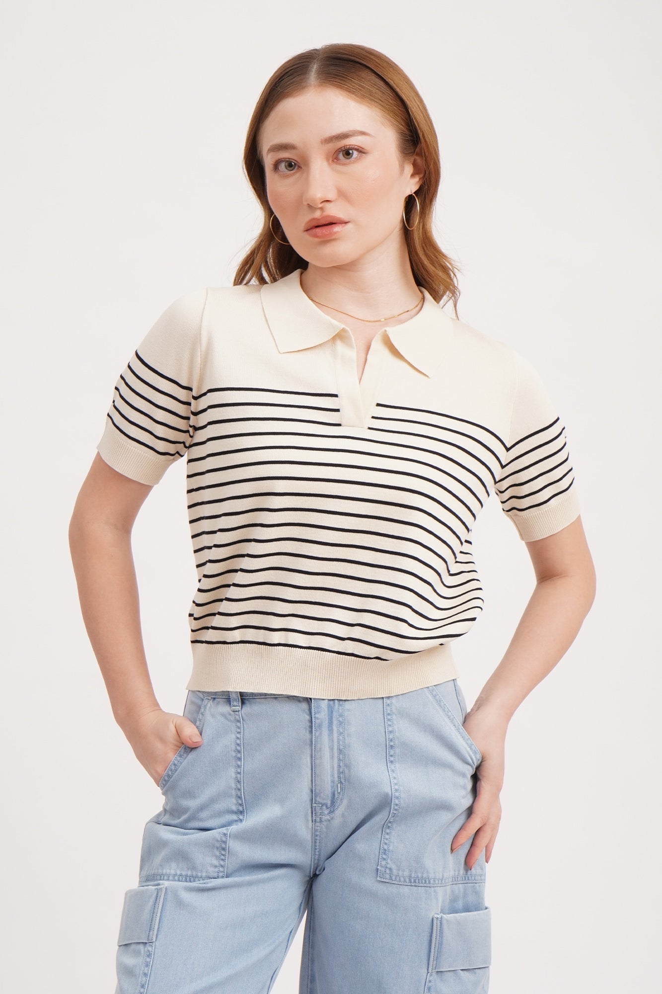 Dress Code Striped Relaxed Fit Polo