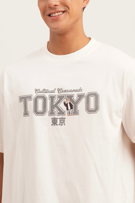 Tokyo Crew Bear Relaxed Fit Graphic T-Shirt