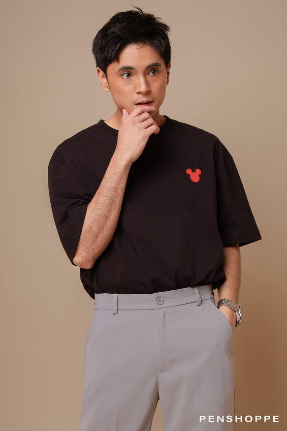 Penshoppe Disney Mickey Mouse Relaxed Fit Graphic T-Shirt