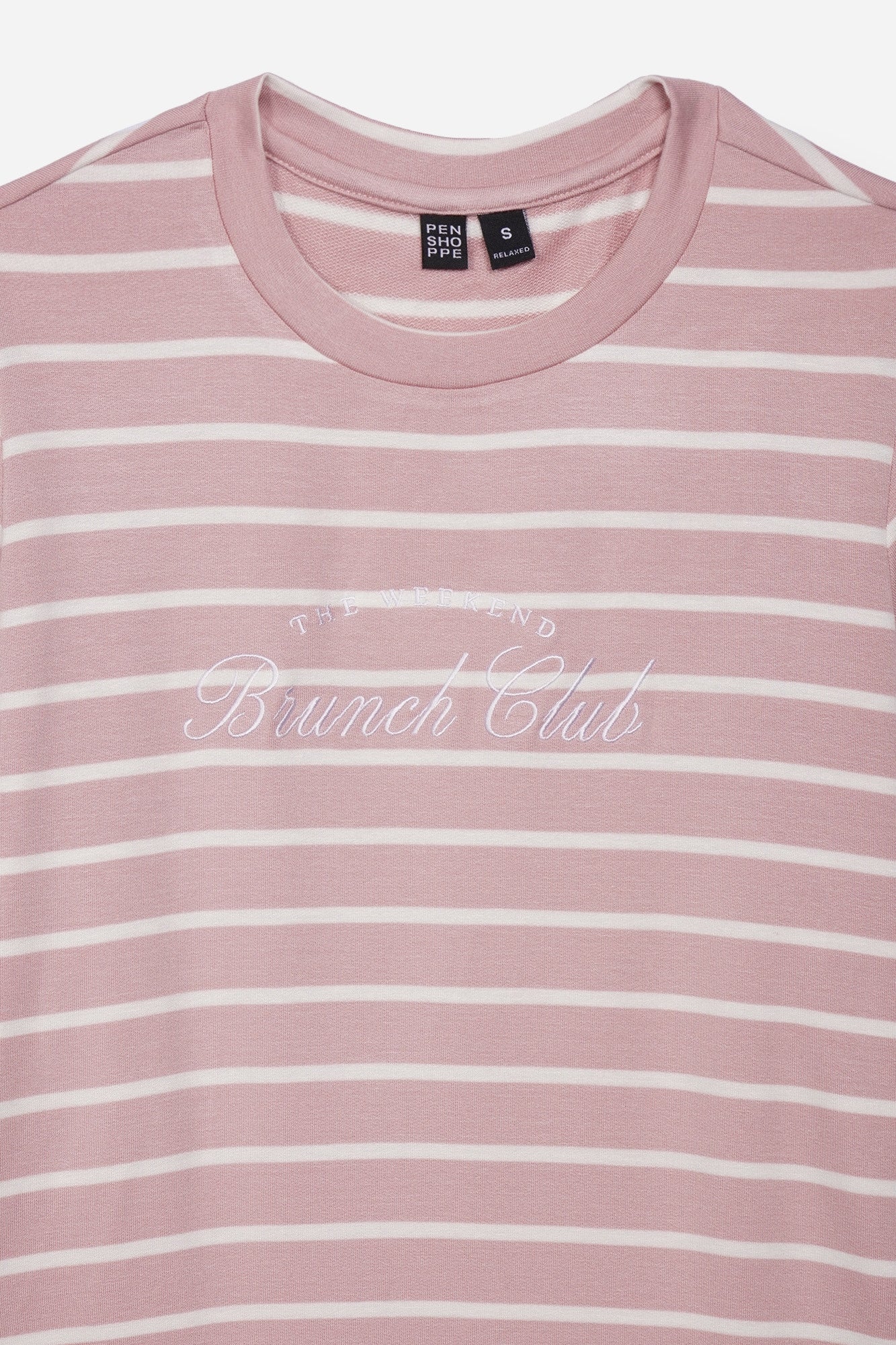 Guess striped t shirt pink online