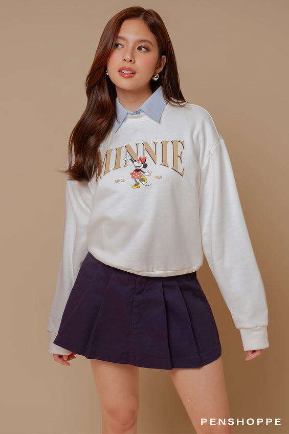 Penshoppe Disney Minnie Mouse Loose Fit Pullover Sweater