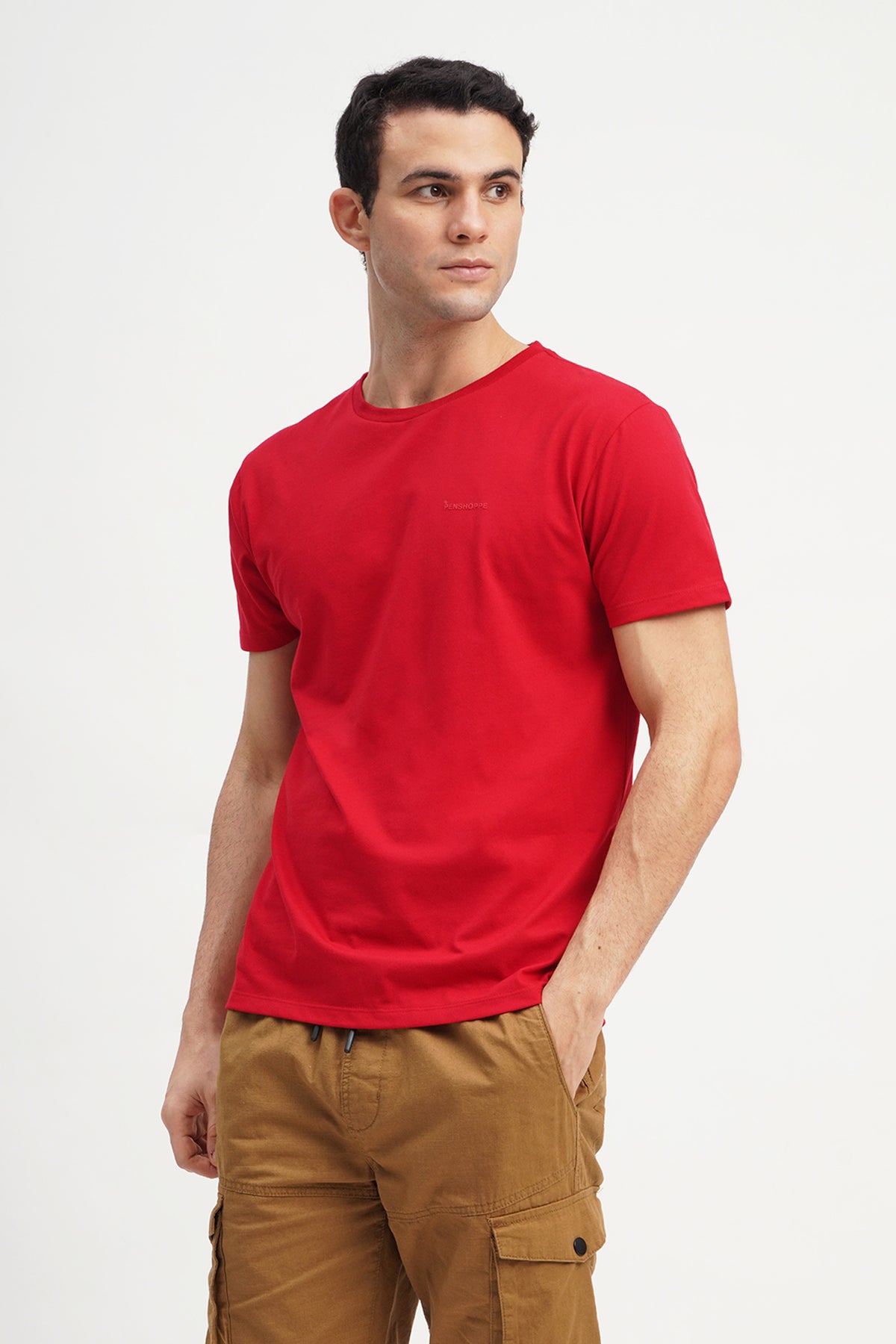 Basic Semi-Fit Crew Neck T-Shirt – PENSHOPPE