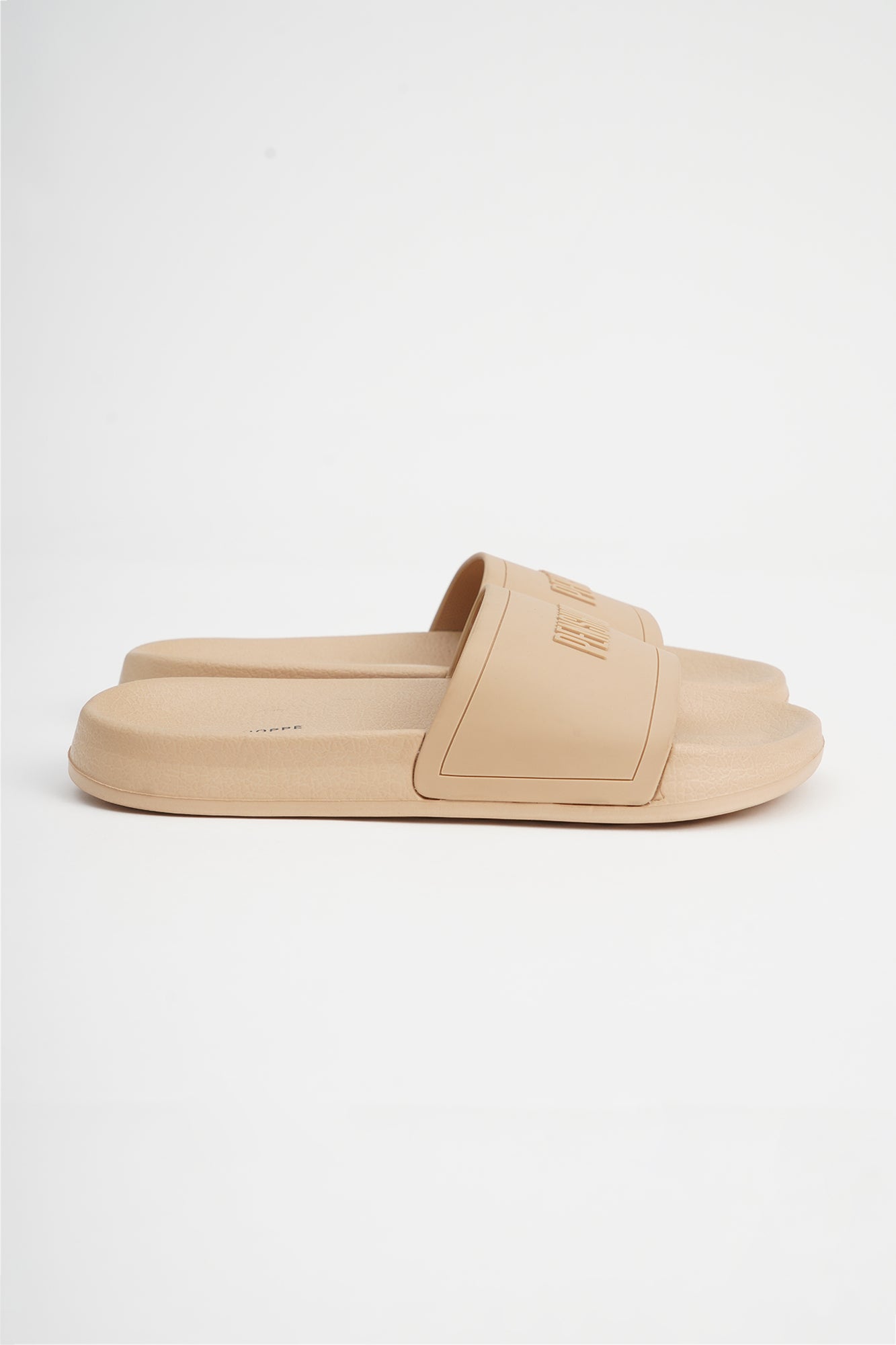 Beige cheap rubber slides