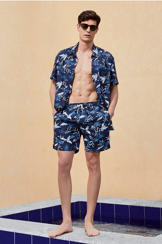 Modern Fit All Over Print Swim Shorts