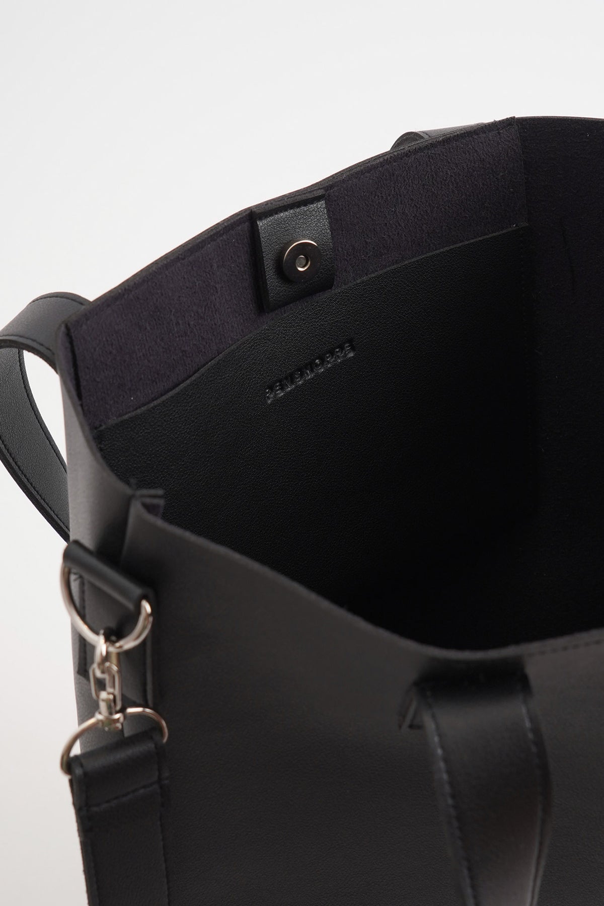Nappa leather tote bag with multi-way strap · Black, Khaki · Accessories