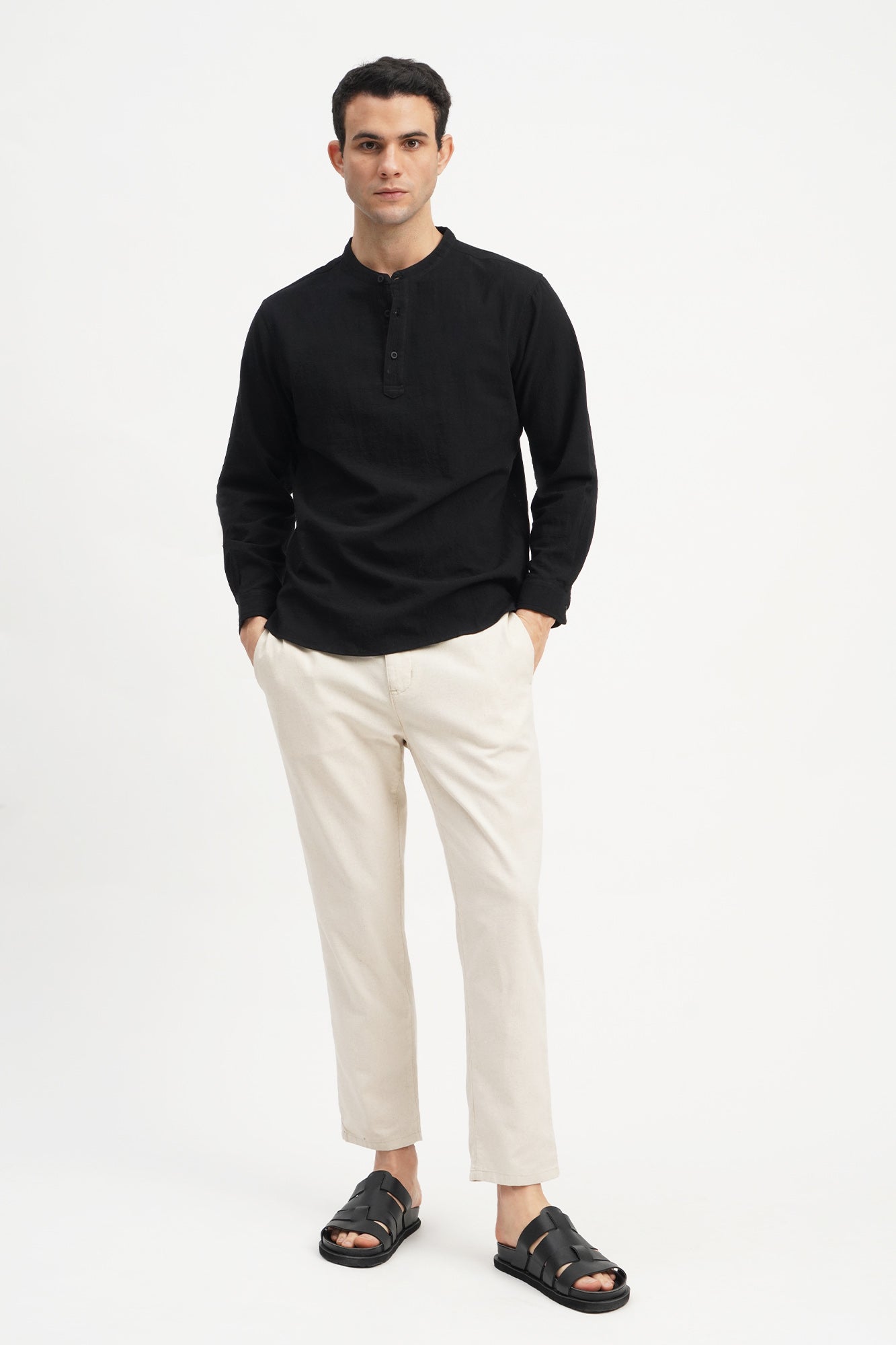 Relaxed Stand-up Collar Shirt – PENSHOPPE