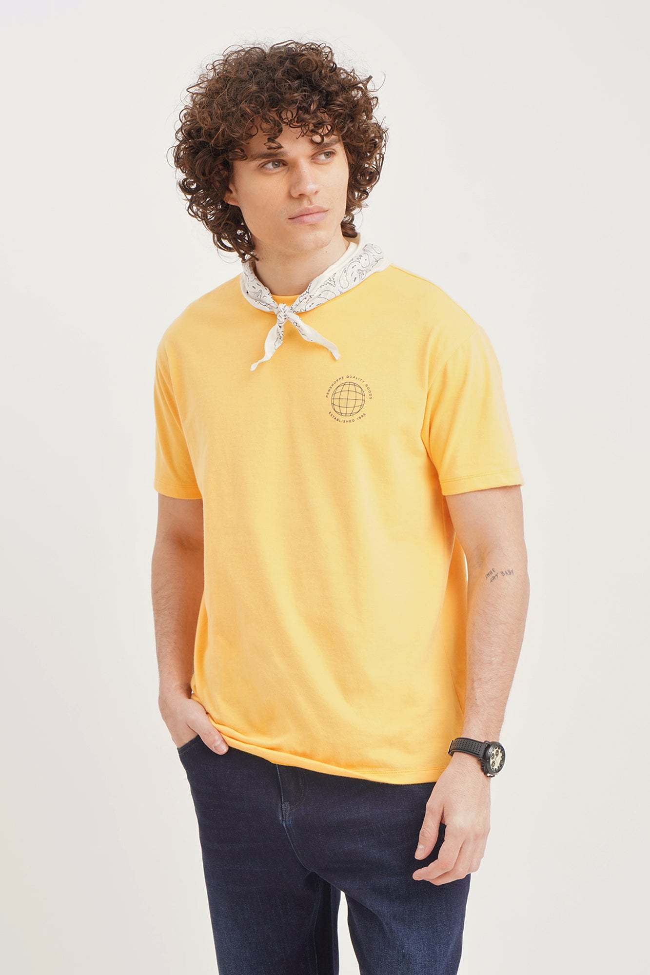 Relaxed Fit T-Shirt with Chest Print – PENSHOPPE