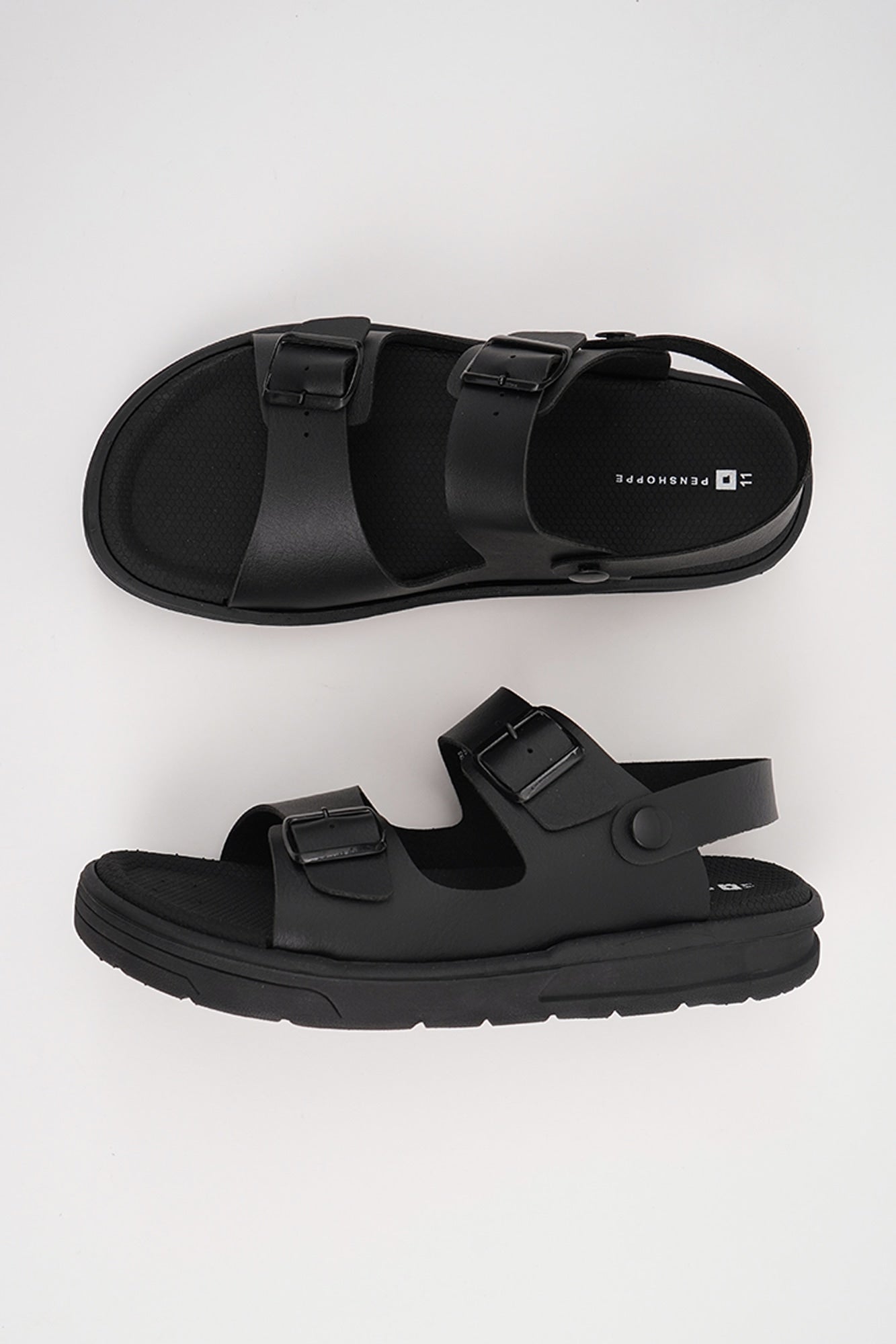 Mens three strap on sale sandals