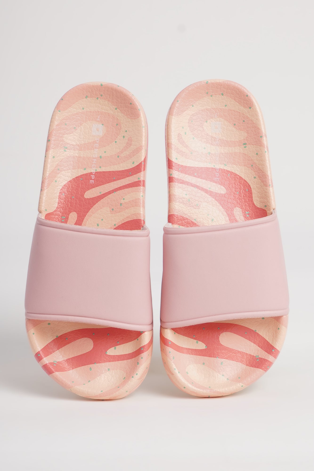 Women s One Band Slides with Sole Graphics PENSHOPPE