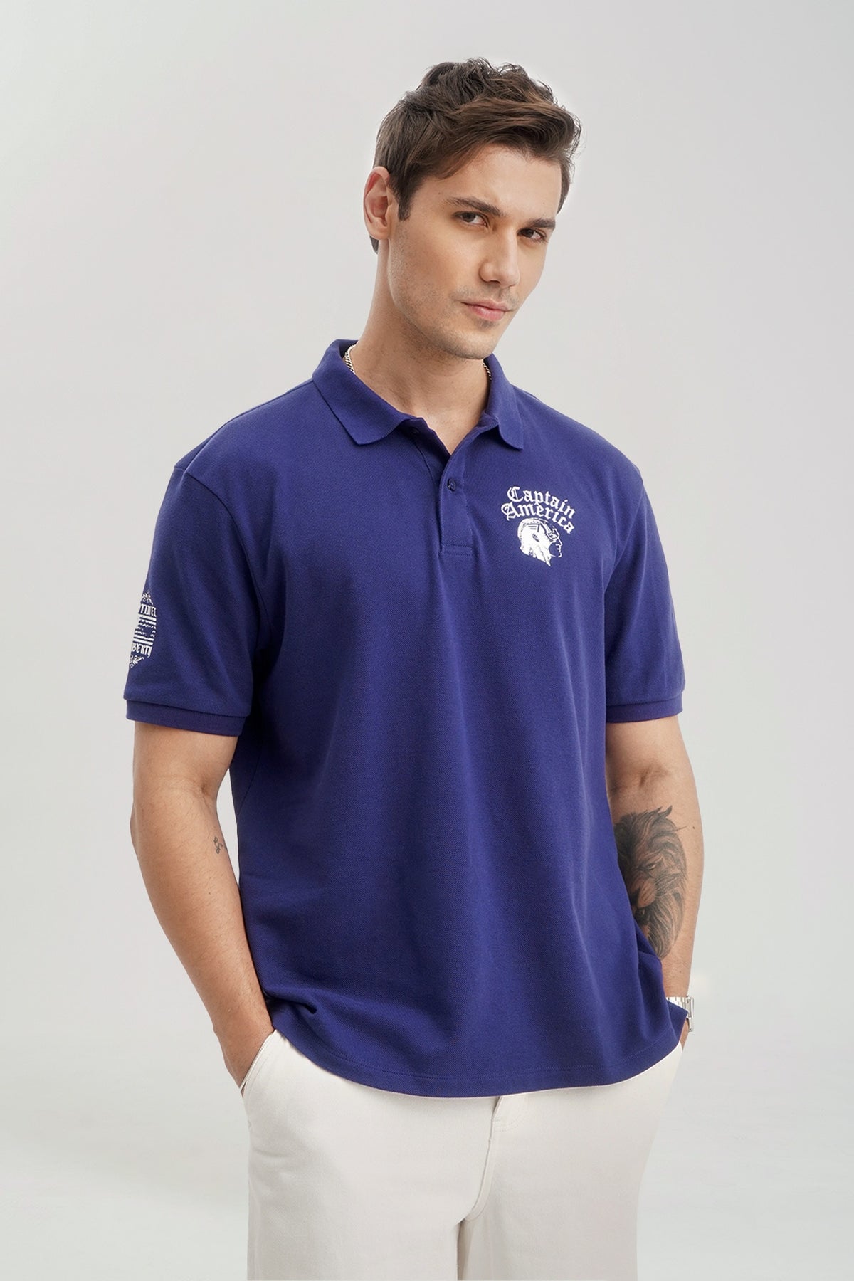 Captain america outlet polo shirt