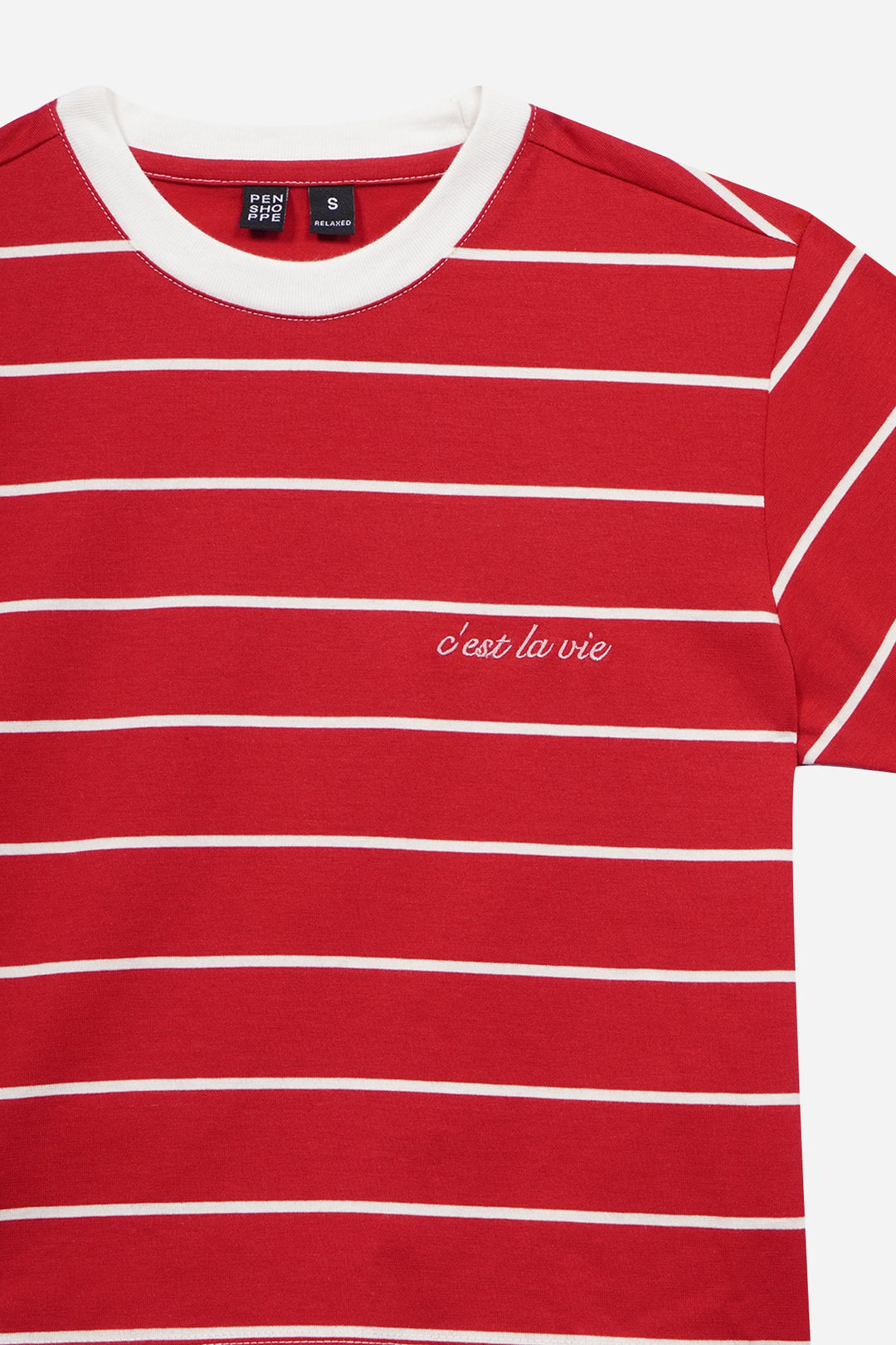 C\'Est La PENSHOPPE Striped T-Shirt Over All Print – Vie