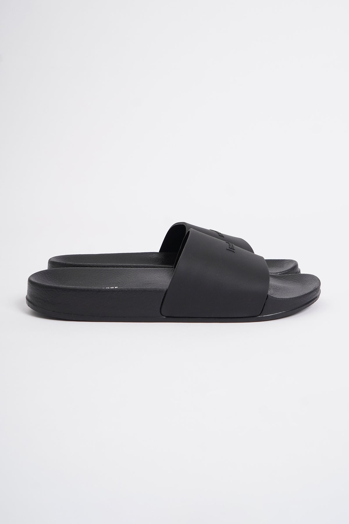 Men s All Rubber Slides with Text PENSHOPPE