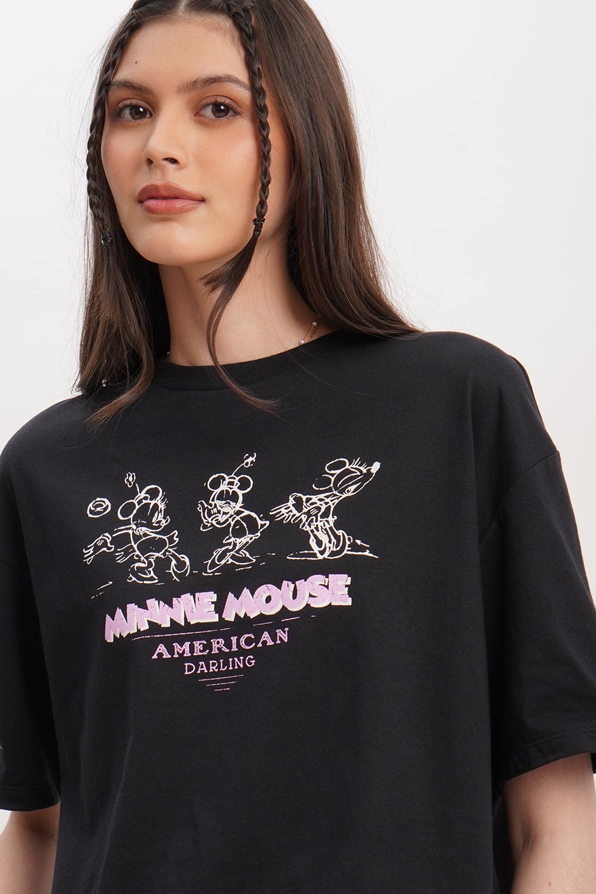 Shop Minnie Mouse Print T-shirt Bra with Adjustable Straps Online