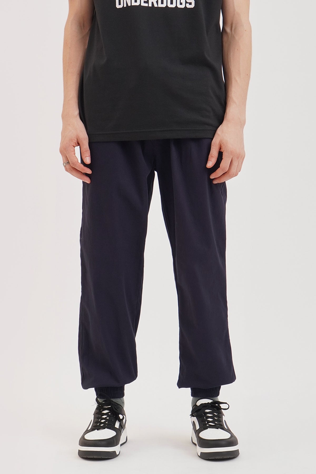 Navy twill online joggers