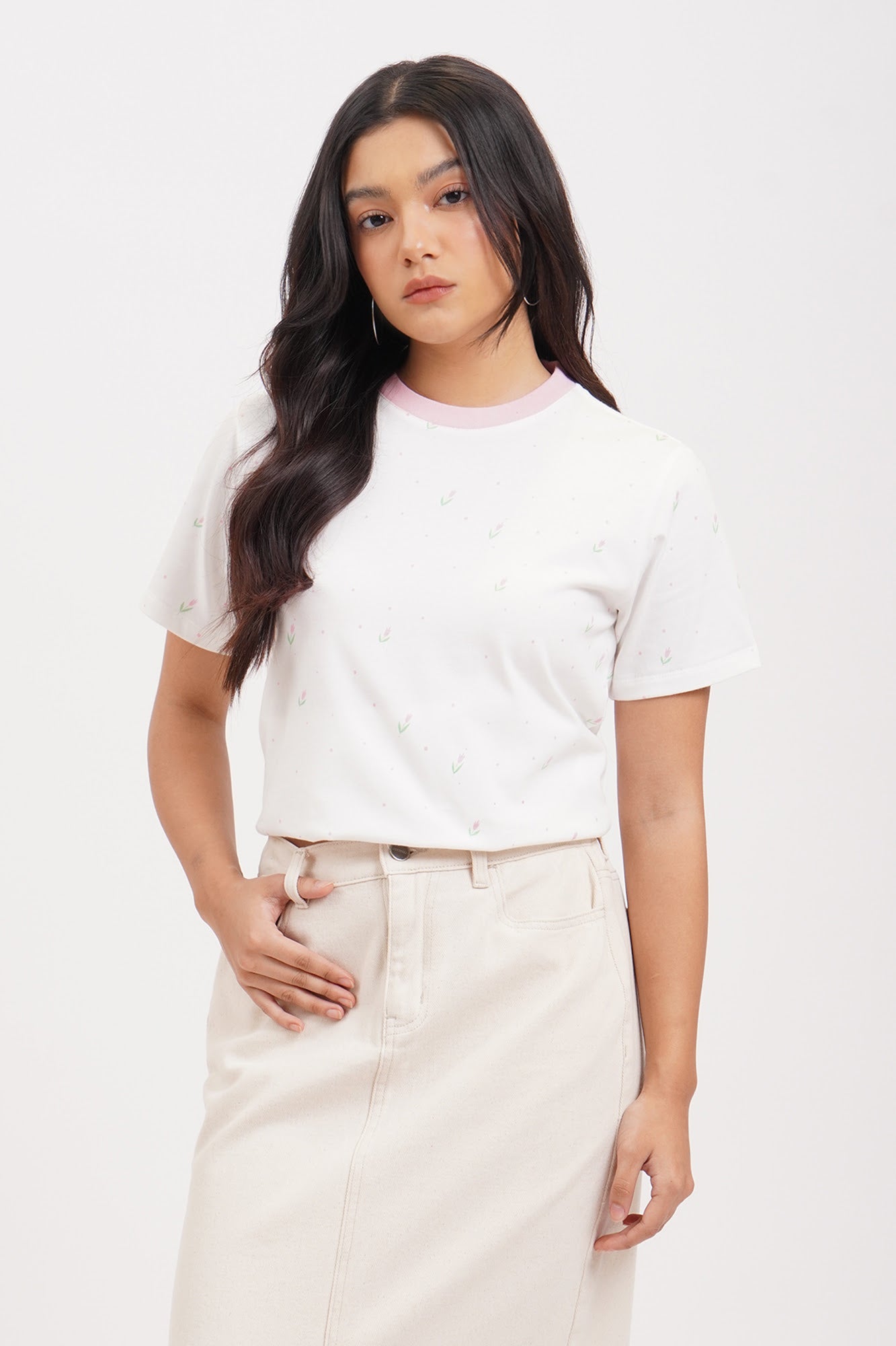 Penshoppe t outlet shirt plain white